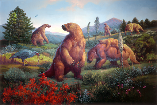 Fueron perezosos terrestres gigantes prehistóricos que vivieron en América del Sur durante el Pleistoceno, extinguiéndose hace unos 10,000 años, destacando por su enorme tamaño (hasta 6 metros), patas fuertes con garras, cola robusta y dieta de plantas